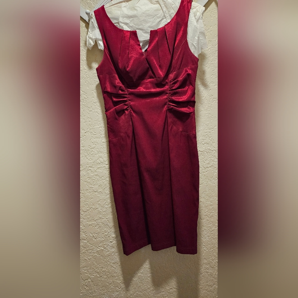 Andre Oliver Red Sheath Mini Dress for Cocktail